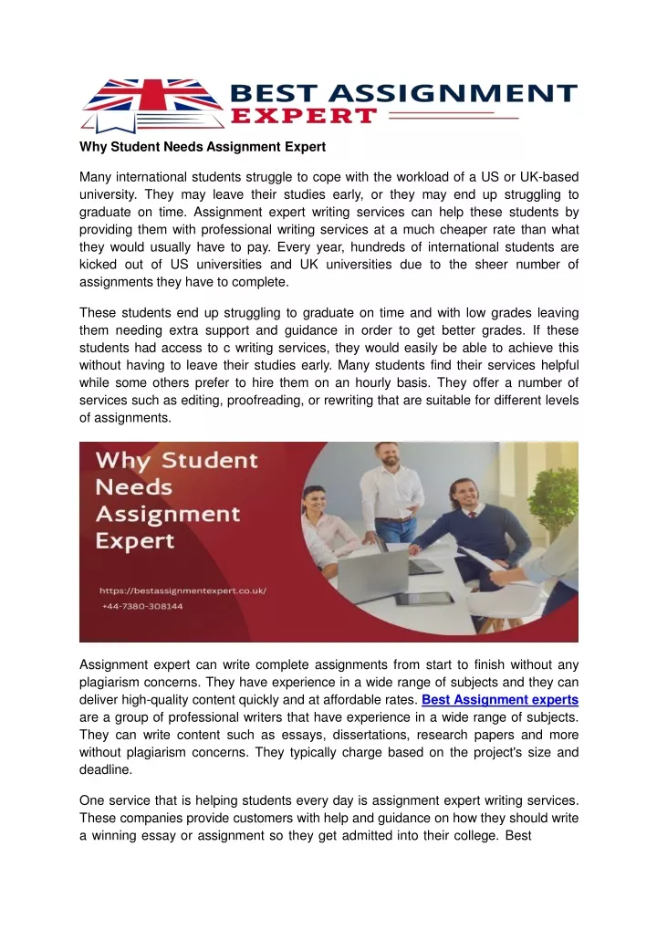 why student needs assignment expert many