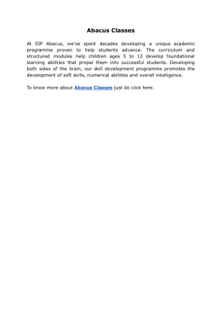 abacus classes