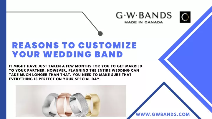 reasons to customize your wedding band