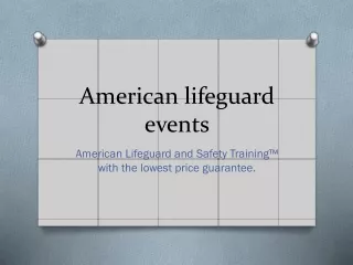 american lifeguard events