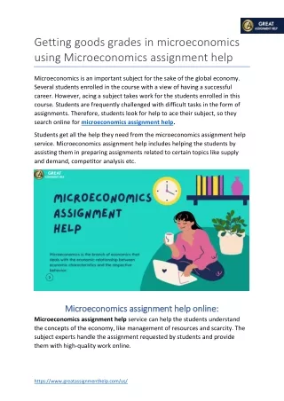 getting goods grades in microeconomics using