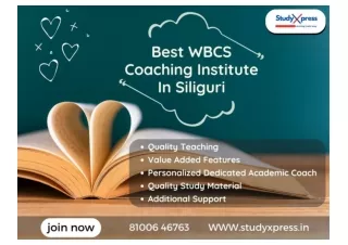 best WBCS coaching centre in Siliguri
