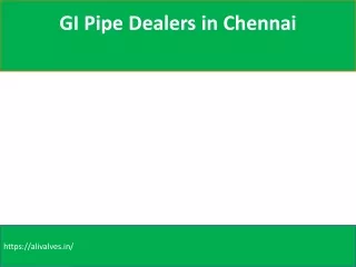 MS Pipe Dealers In Chennai