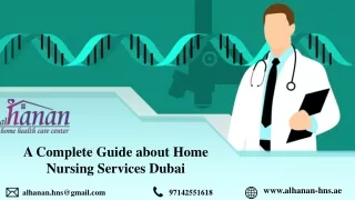 A Complete Guide about Home Nursing Services Dubai