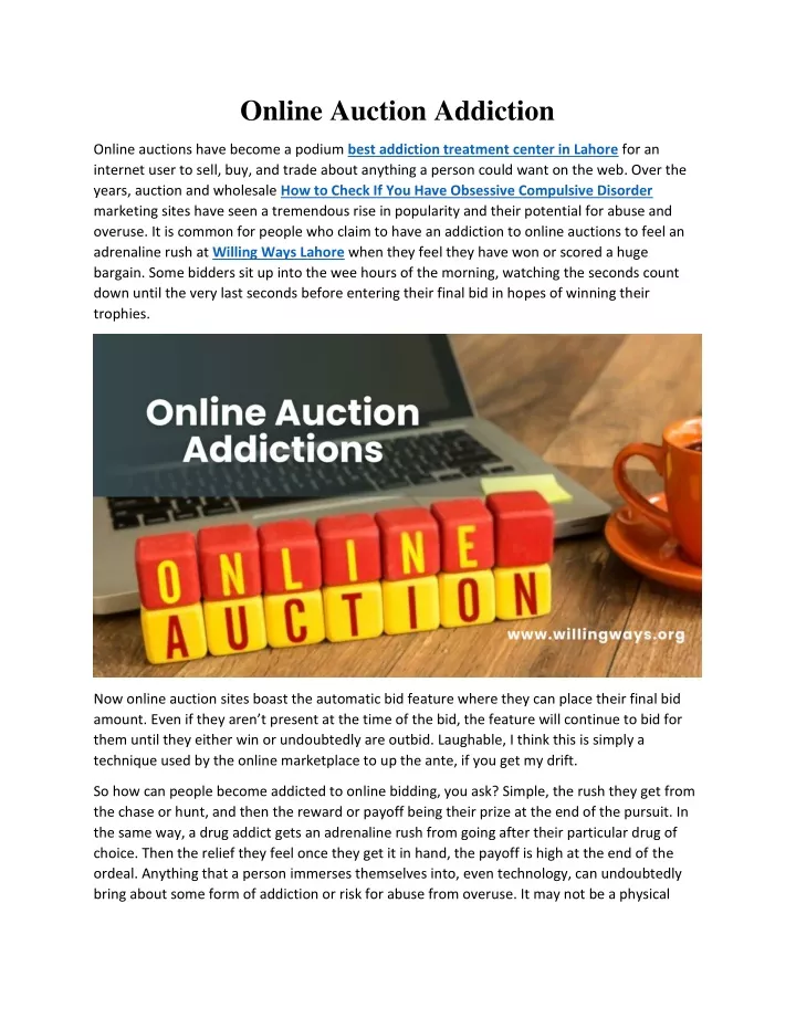 online auction addiction