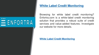 white label credit monitoring