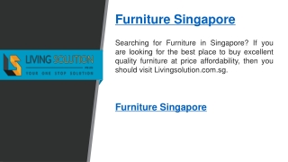 furniture singapore