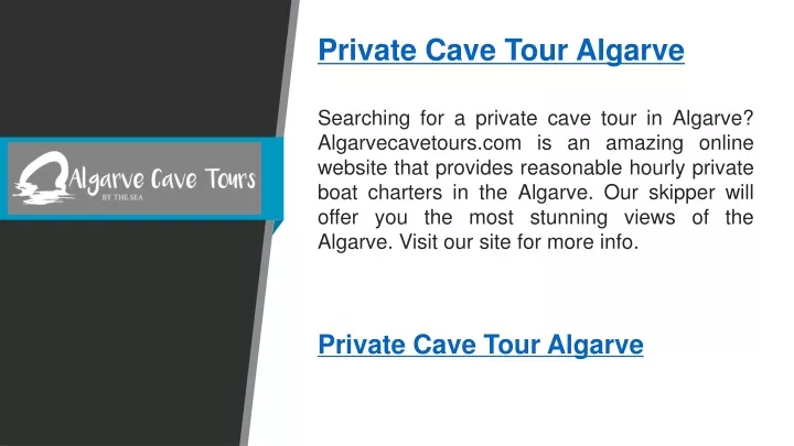 private cave tour algarve