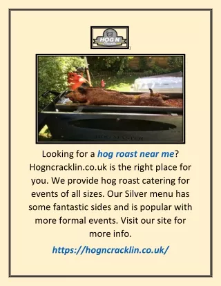 Hog Roast Near Me | Hogncracklin.co.uk