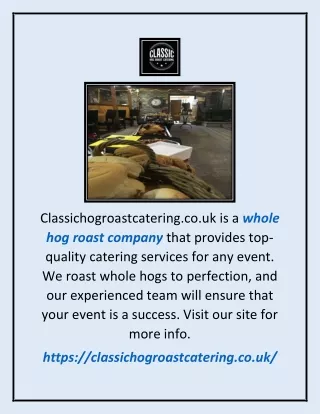 Whole Hog Roast Company | Classichogroastcatering.co.uk