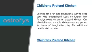 childrens pretend kitchen