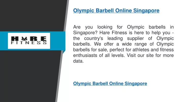 olympic barbell online singapore
