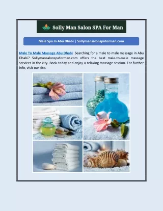 Male To Male Massage Abu Dhabi | Sollymansalonspaforman.com