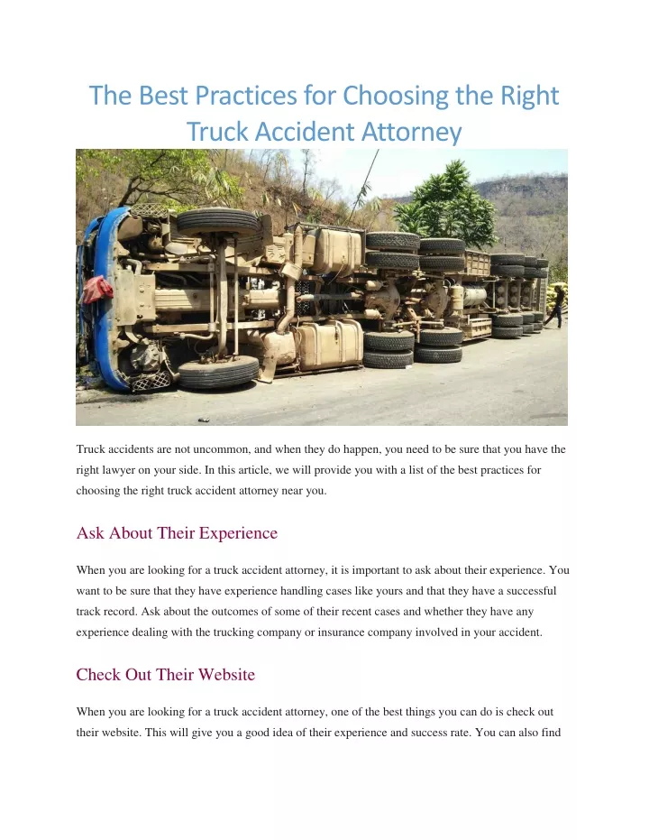 the best practices for choosing the right truck