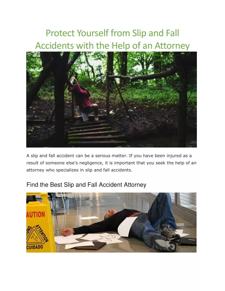 protect yourself from slip and fall accidents