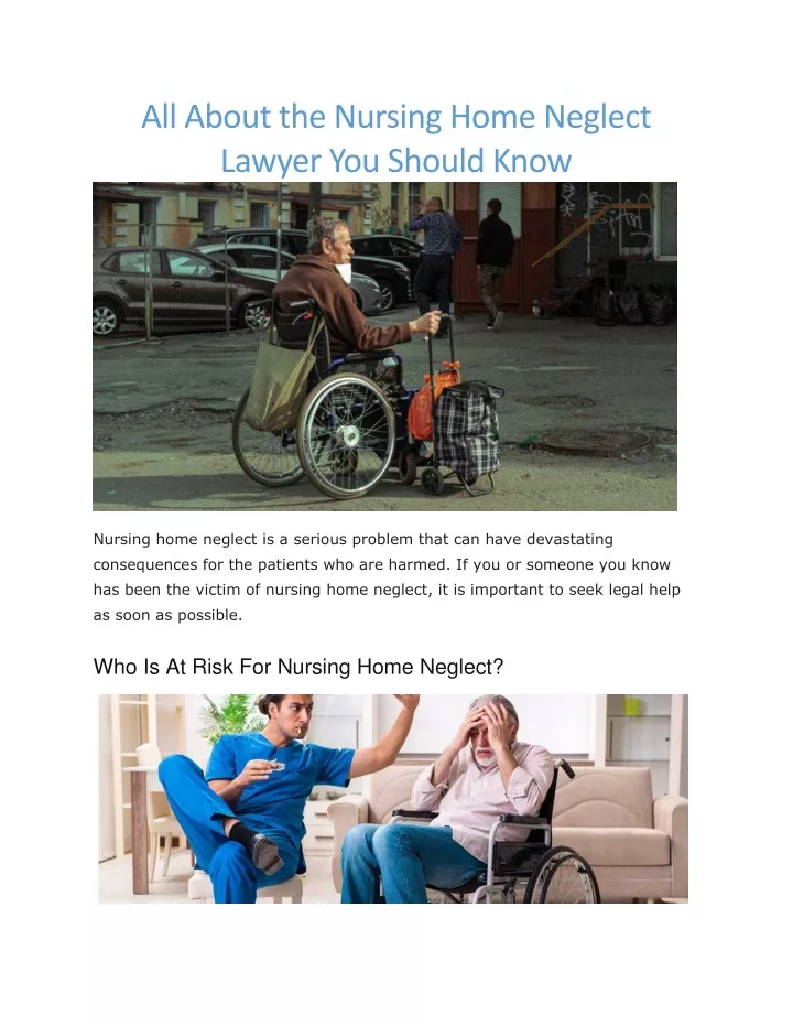 all about the nursing home neglect lawyer
