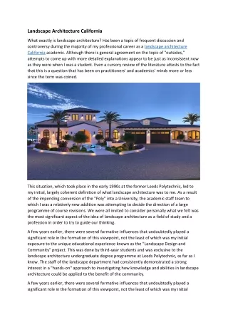 landscape architecture california
