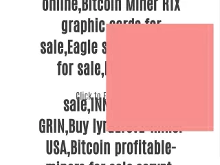 Bitcoin Miners for Sale USA  / ethereum mining Rig for sale USA