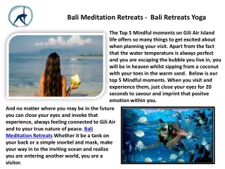 Yoga Retreats Bali - Yin Yoga Teacher Training - Bali Meditation
