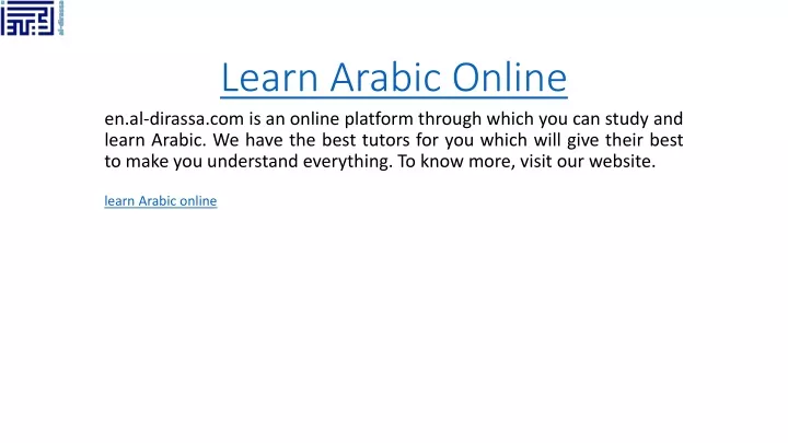 learn arabic online