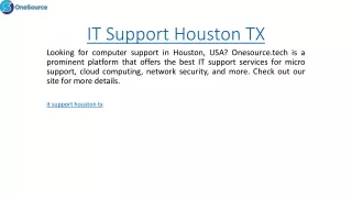 it support houston tx