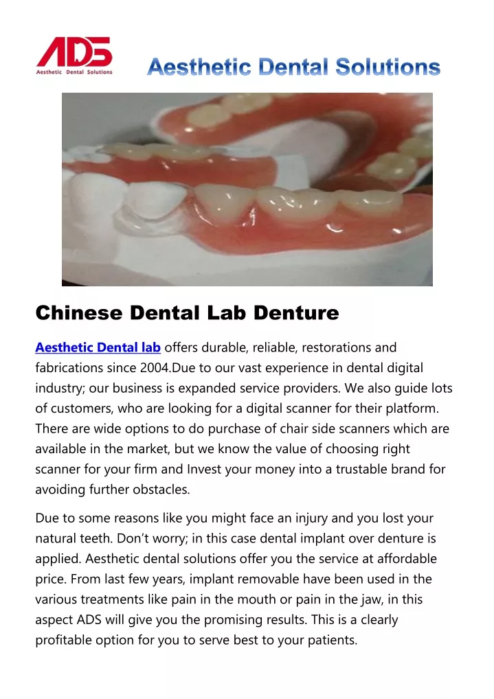 chinese dental lab denture aesthetic dental