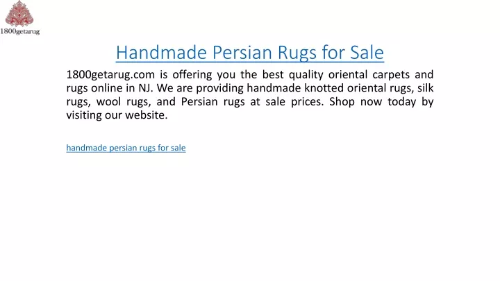 handmade persian rugs for sale