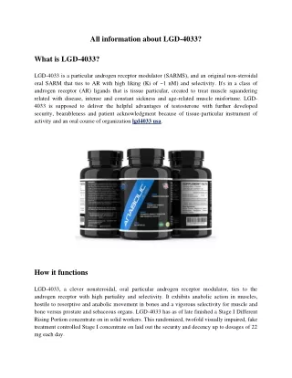 all information about lgd 4033
