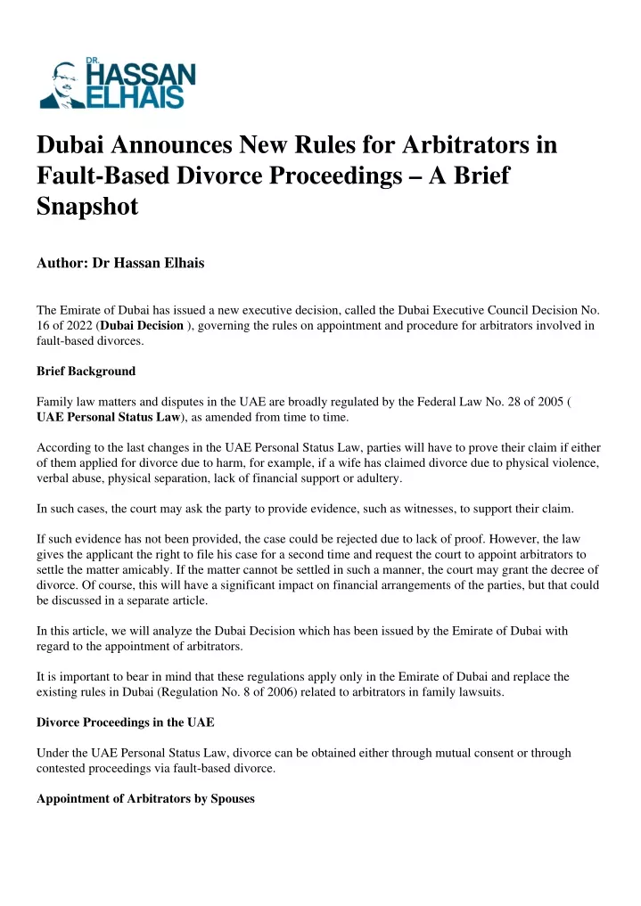 dubai announces new rules for arbitrators