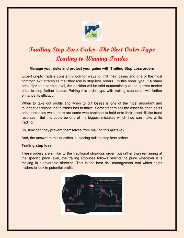 trailing stop loss order the best order type