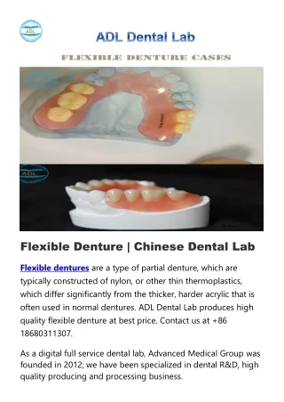 Flexible Denture - Chinese Dental Lab