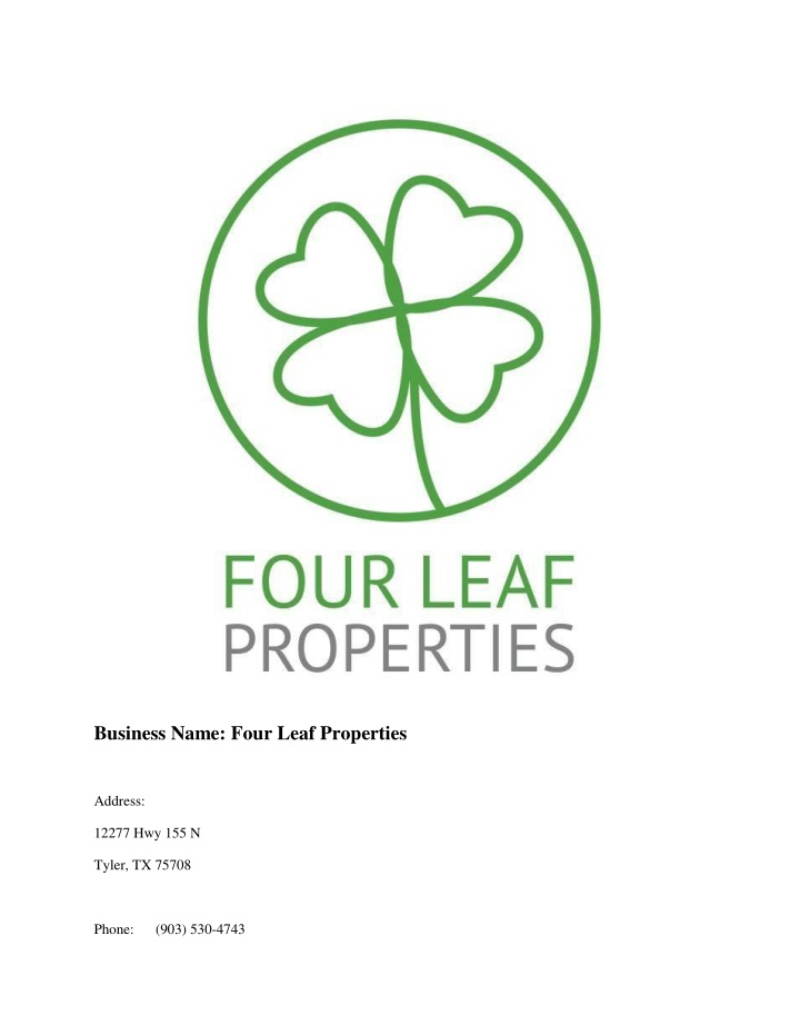 business name four leaf properties
