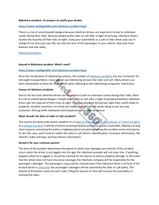 rideshare accident 12 answers to clarify your