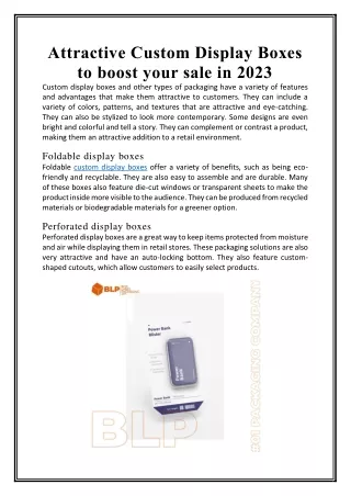 attractive custom display boxes to boost your