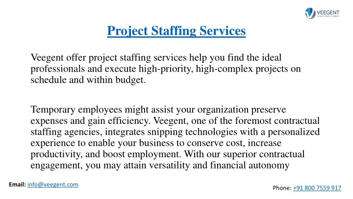 project staffing services