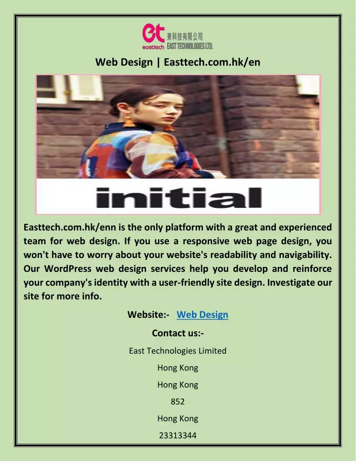 web design easttech com hk en