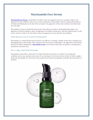 niacinamide face serum