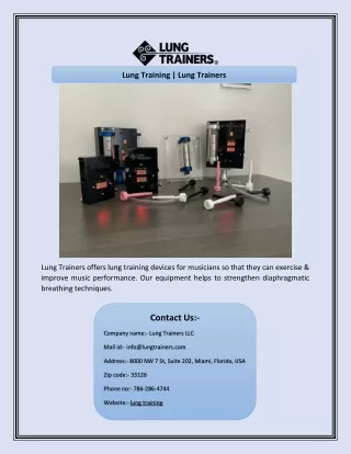 lung training lung trainers