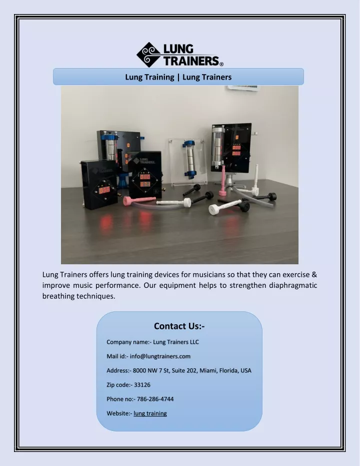 lung training lung trainers