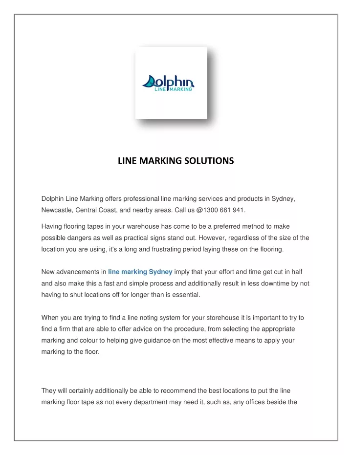line marking solutions