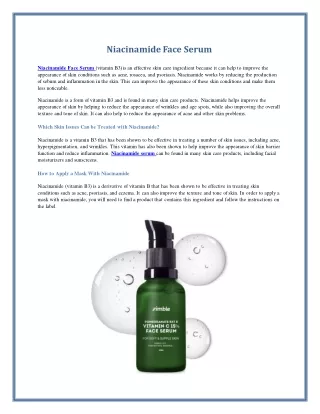 niacinamide face serum