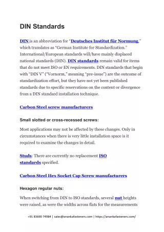 din standards