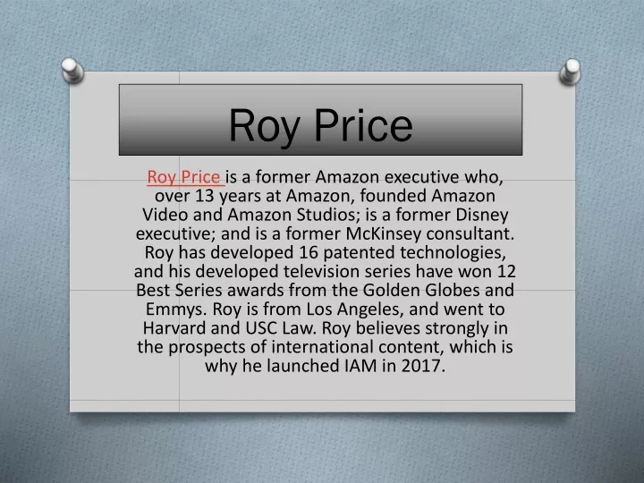 roy price