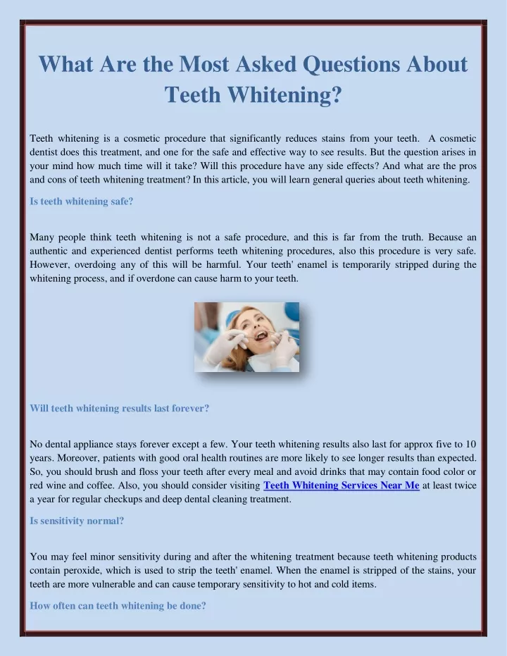 PPT - What Are the Most Asked Questions About Teeth Whitening ...