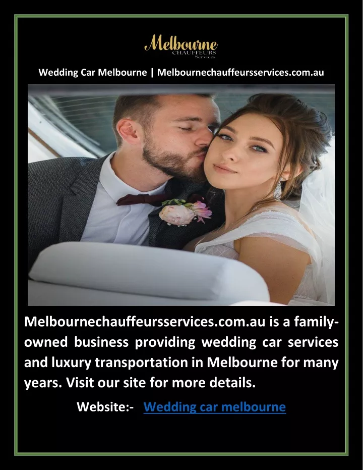 wedding car melbourne melbournechauffeursservices