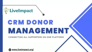 CRM Donor Management | LiveImpact