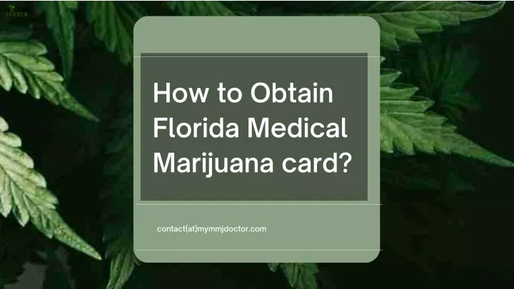 how to obtain florida medical marijuana card
