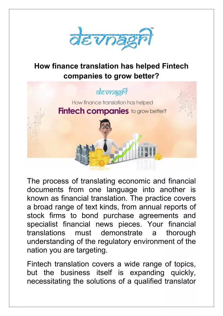 how finance translation has helped fintech