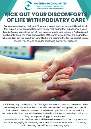 Kick Out Your Discomforts of Life with Podiatry Care