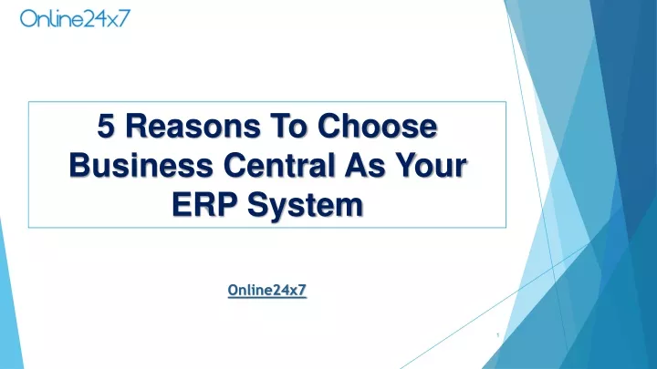 5 reasons to choose business central as your